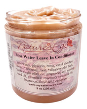 Load image into Gallery viewer, Rose Water Leave In Conditioner (detangler, rose water, rosehip seed oil) - NaturesEgo