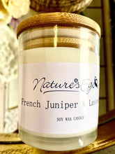 Load image into Gallery viewer, soy wax French juniper & lavender candle