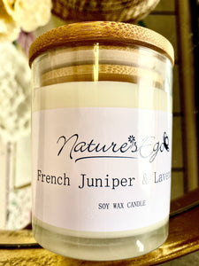 soy wax French juniper & lavender candle