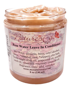 Rose Water Leave In Conditioner (detangler, rose water, rosehip seed oil)