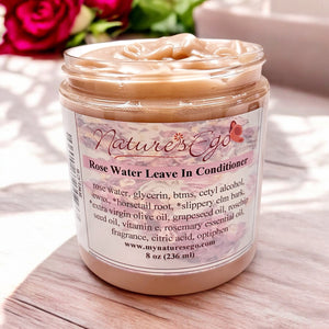 Rose Water Leave In Conditioner (detangler, rose water, rosehip seed oil)