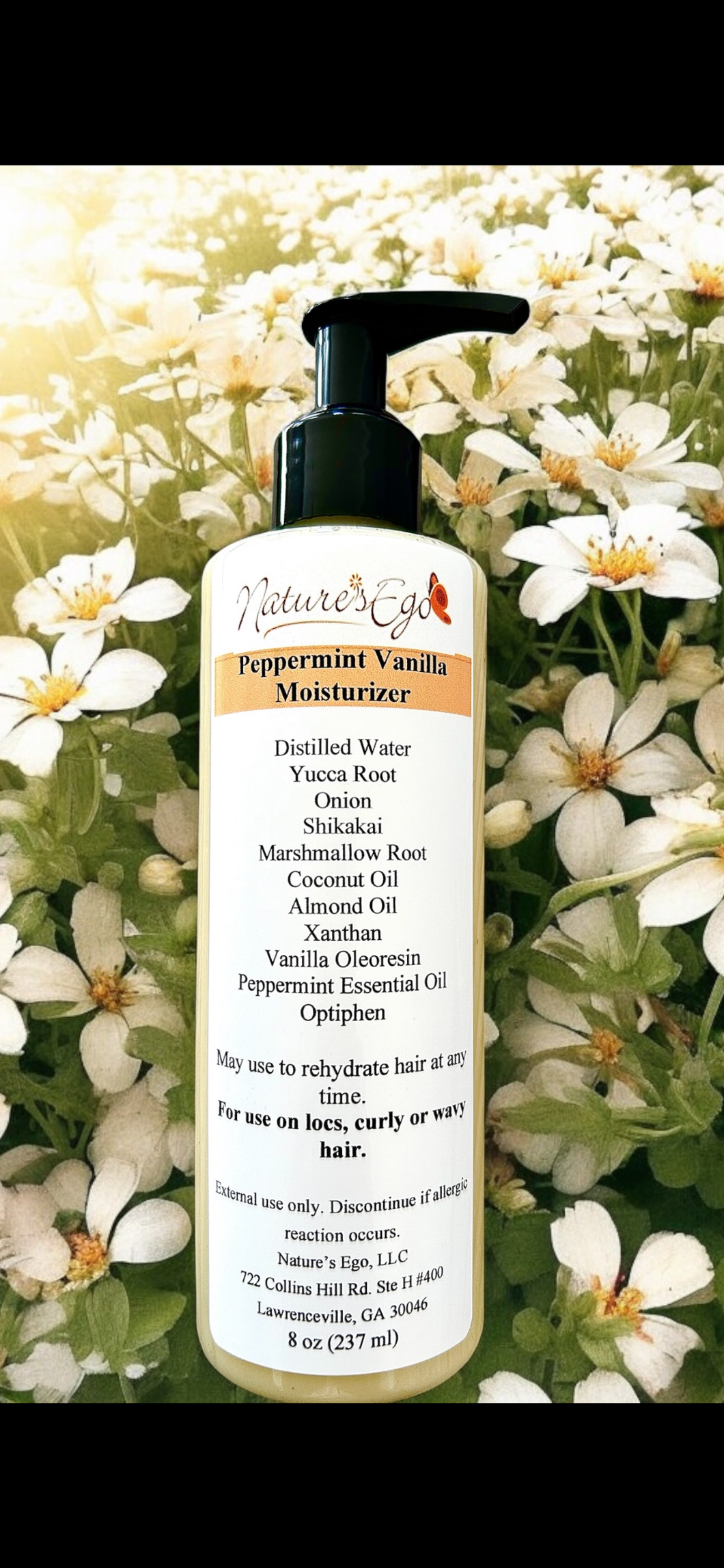 Peppermint Vanilla Moisturizer (microlocs, sisterlocks, locs, curly & wavy hair)