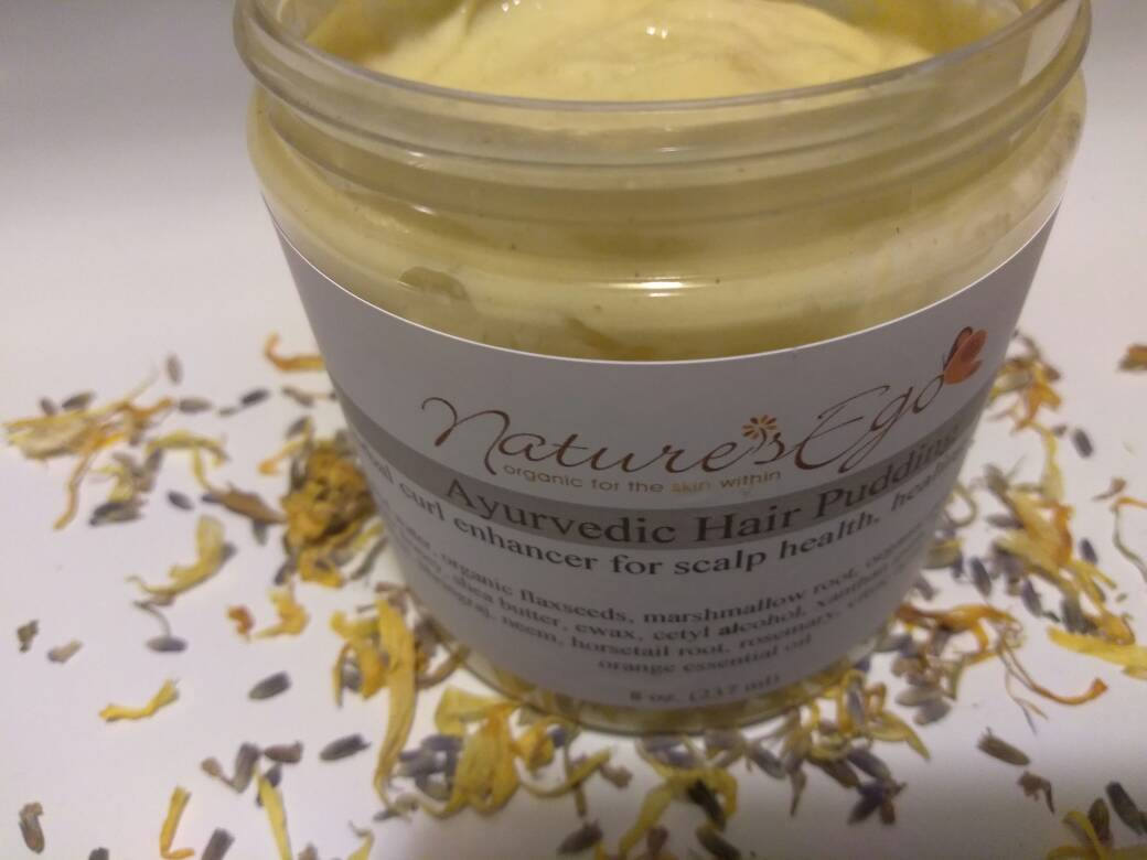 Ayurvedic Hair Pudding (99.9 % natural and organic, curl enhancer, gel like cream) - NaturesEgo